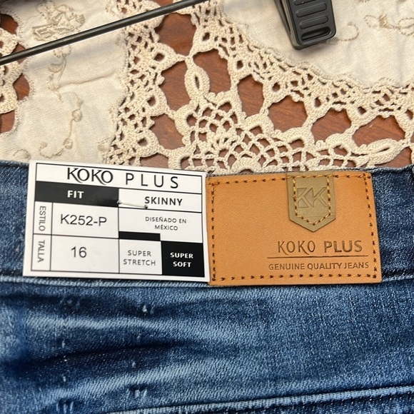 NEW KOKO Insert Flare Jeans with Green Red Trim - Picture 10 of 12